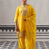 YELLOW HEERA KURTA SET