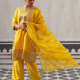 YELLOW HEERA KURTA SET