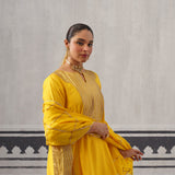 YELLOW HEERA KURTA SET