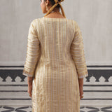 CREAM KIMI KURTA SET