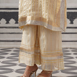 CREAM KIMI KURTA SET