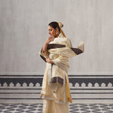 CREAM KIMI KURTA SET