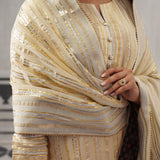 CREAM KIMI KURTA SET