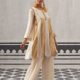 CREAM AGRAKHA KURTA SET