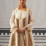CREAM AGRAKHA KURTA SET