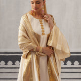 CREAM AGRAKHA KURTA SET