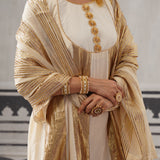 CREAM AGRAKHA KURTA SET