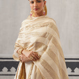 CREAM AGRAKHA KURTA SET