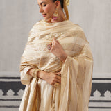 CREAM AGRAKHA KURTA SET