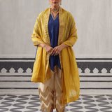 BLUE AND YELLOW IRA KURTA SET