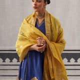 BLUE AND YELLOW IRA KURTA SET