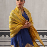 BLUE AND YELLOW IRA KURTA SET