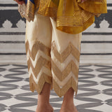 BLUE AND YELLOW IRA KURTA SET