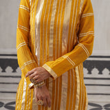YELLOW AND PINK NEH KURTA SET