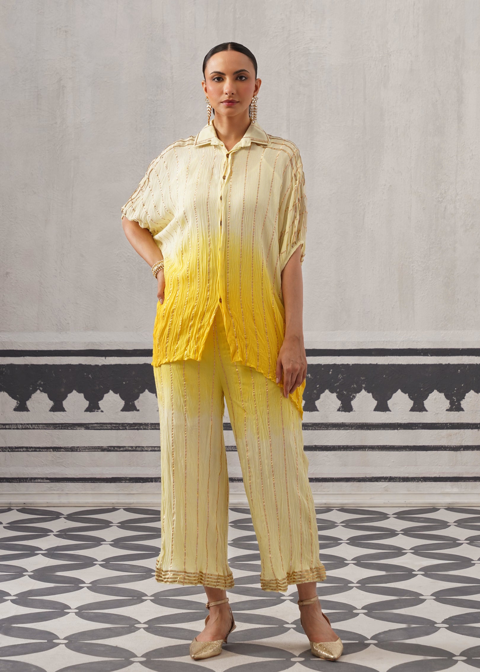 BUTTER YELLOW BAANI COORD SET