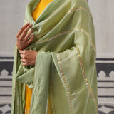 YELLOW AND GREEN RASNA KURTA SET