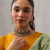 YELLOW AND GREEN RASNA KURTA SET