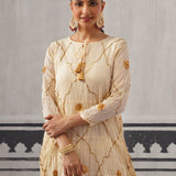 CREAM RASNA KURTA SET