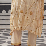 CREAM RASNA KURTA SET