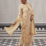 CREAM RASNA KURTA SET