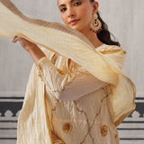 CREAM RASNA KURTA SET