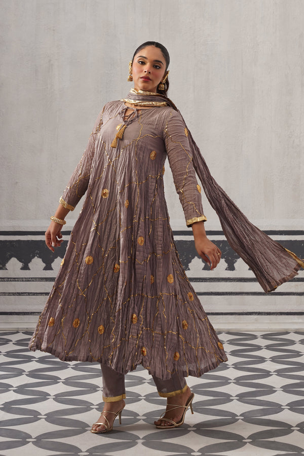 GREY RASNA KURTA SET