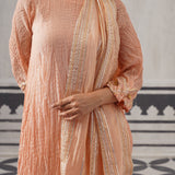 PEACH RASNA KURTA SET