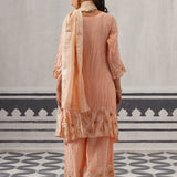 PEACH RASNA KURTA SET