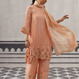 PEACH RASNA KURTA SET