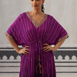 PURPLE SASHA KAFTAN