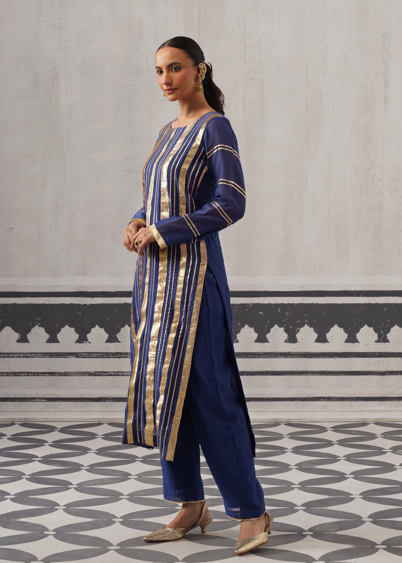 BLUE  NEH KURTA SET