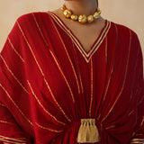 RED MASHA KAFTAN DRESS