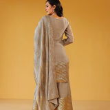 GREY ADIVA KURTA, PANTS,DUPATTA |  SET OF THREE
