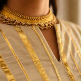 CREAM VEERA |  KURTA, PANTS, DUPATTA |  SET OF THREE