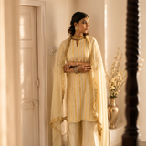 CREAM VEERA |  KURTA, PANTS, DUPATTA |  SET OF THREE