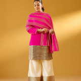 RANI PINK  ADIVA  | KURTA,SHARARA , DUPATTA  | SET OF THREE