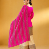 RANI PINK  ADIVA  | KURTA,SHARARA , DUPATTA  | SET OF THREE