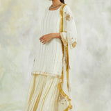 SANGEET KURTA WITH ATTACHED SKIRT AND ODHANI - SET OF 2