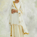 SANGEET KURTA WITH ATTACHED SKIRT AND ODHANI - SET OF 2