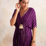 PURPLE MASHA KAFTAN DRESS
