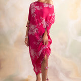 FUCHSIA PINK FLORAL LINA DRESS