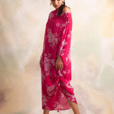 FUCHSIA PINK FLORAL LINA DRESS