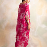 FUCHSIA PINK FLORAL LINA DRESS