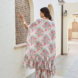 RHEA KAFTAN CAPE , CROP TOP AND FLAIR PANTS