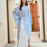 BLUE TARINI HIGH LOW TOP AND PANTS SET OF TWO