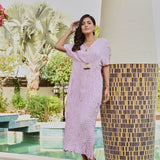 LILAC MASHA KAFTAN DRESS