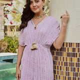 LILAC MASHA KAFTAN DRESS