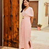 BABY PINK MASHA KAFTAN DRESS