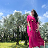 HOT PINK MASHA KAFTAN DRESS