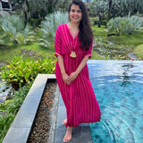 HOT PINK MASHA KAFTAN DRESS